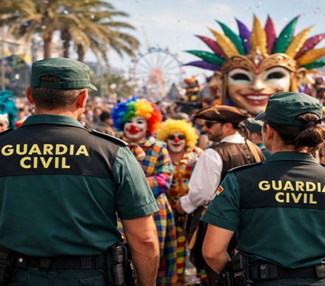Niet alles is toegestaan met Carnaval: de Guardia Civil waarschuwt personen voor verboden kostuums